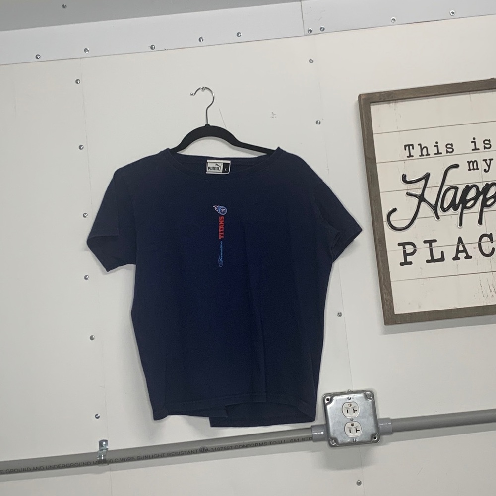 Navy shirt with TN titans logo